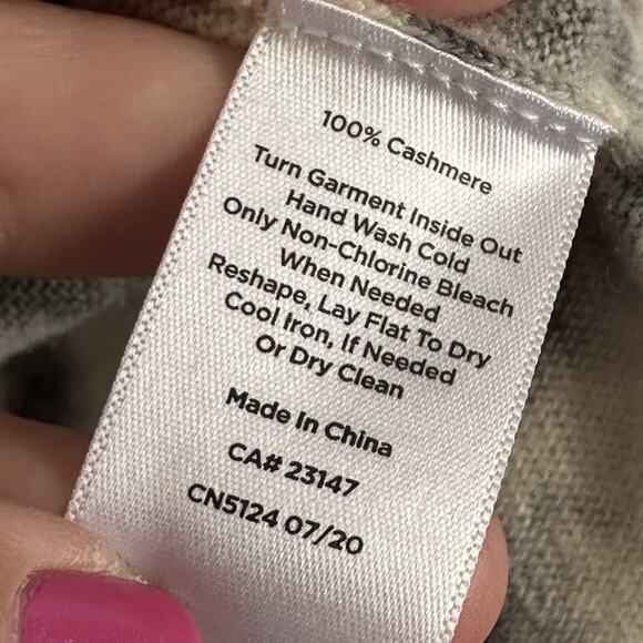 Talbots 100% Pure Cashmere Sweater XS Animal Print 3/4 Sleeve Pullover Crewneck - Picture 6 of 9